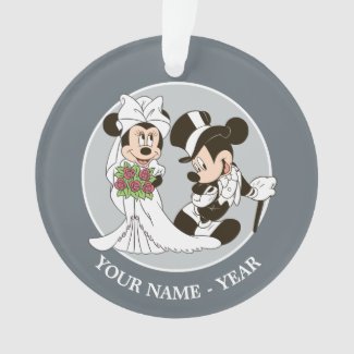 Mickey & Minnie Wedding | Getting Married Ornament