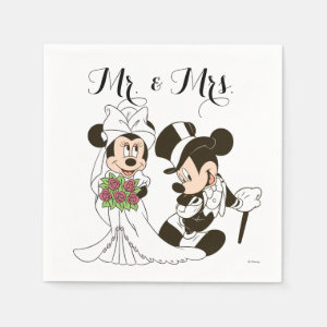 Mickey & Minnie Wedding | Getting Married Paper Napkin