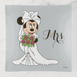 Mickey & Minnie Wedding Getting Married Trinket Tray