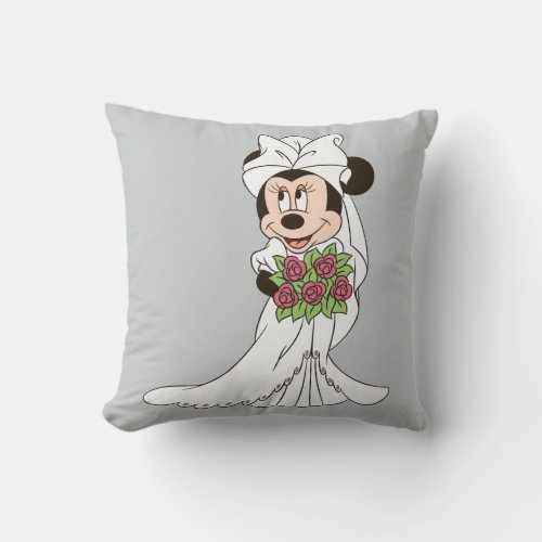 Mickey  Minnie Wedding  Getting Throw Pillow