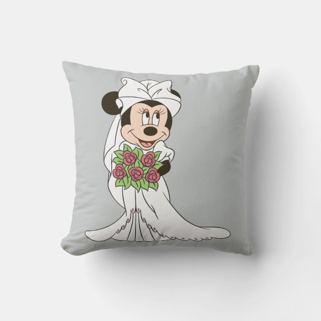 Mickey & Minnie Wedding | Getting Throw Pillow (Front)