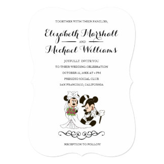 Mickey & Minnie Wedding | Married Invitation