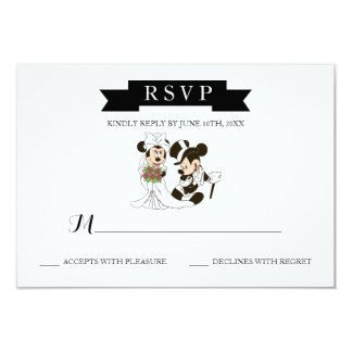 Mickey & Minnie Wedding | Married RSVP Card