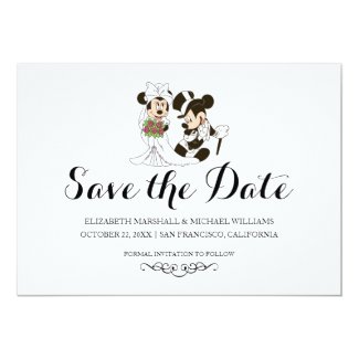 Mickey &amp; Minnie Wedding | Married Save the Date