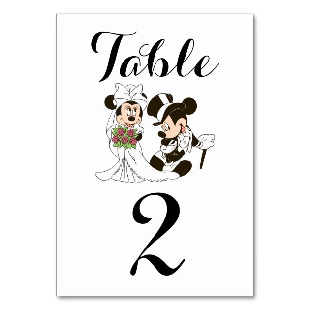 Mickey & Minnie Wedding | Married Table Number
