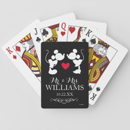 Mickey & Minnie Wedding Playing Cards