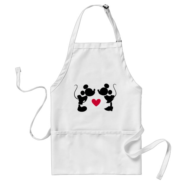 Mickey & Minnie Wedding | Silhouette Adult Apron (Front)