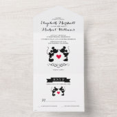 Mickey & Minnie Wedding | Silhouette All In One In All In One Invitation (Inside)