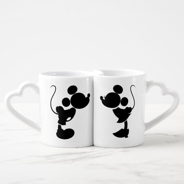 Mickey & Minnie Wedding | Silhouette Coffee Mug Set (Front Nesting)