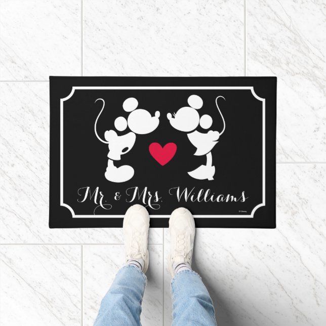 Mickey & Minnie Wedding | Silhouette Doormat (Indoor)
