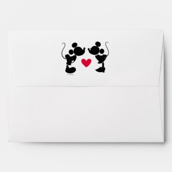 Mickey & Minnie Wedding | Silhouette Envelope by MickeyAndFriends at Zazzle