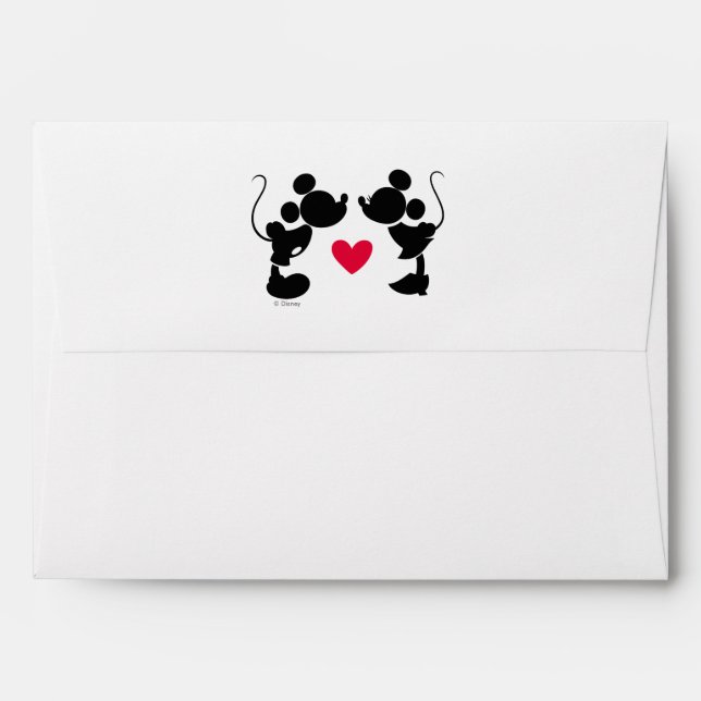 Mickey & Minnie Wedding | Silhouette Envelope (Back (Top Flap))