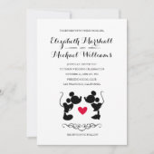 Mickey & Minnie Wedding | Silhouette Invitation (Front)