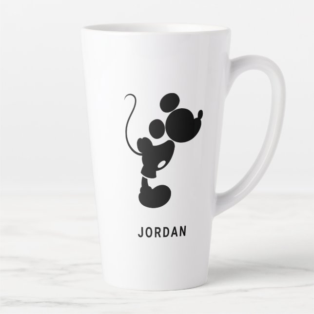 Mickey & Minnie Wedding | Silhouette Latte Mug (Right)
