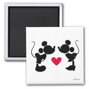 Mickey & Minnie Wedding   Silhouette Magnet