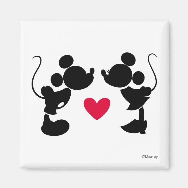 Mickey & Minnie Wedding | Silhouette Magnet (Front)
