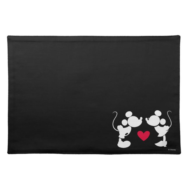 Mickey & Minnie Wedding | Silhouette Placemat (Front)