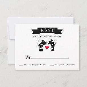 Mickey & Minnie Wedding   Silhouette RSVP