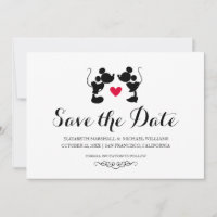 Mickey & Minnie Wedding | Silhouette Save the Date