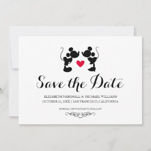 Mickey & Minnie Wedding   Silhouette Save the Date
