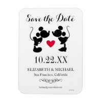 Mickey & Minnie Wedding | Silhouette Save the Date Magnet