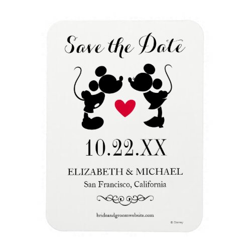 Mickey  Minnie Wedding  Silhouette Save the Date Magnet