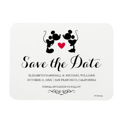 Mickey  Minnie Wedding  Silhouette Save the Date Magnet