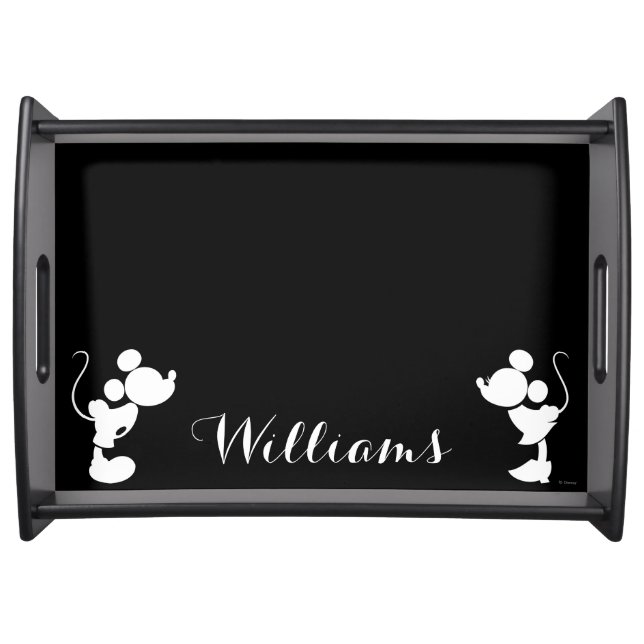 Mickey & Minnie Wedding | Silhouette Serving Tray (Front)