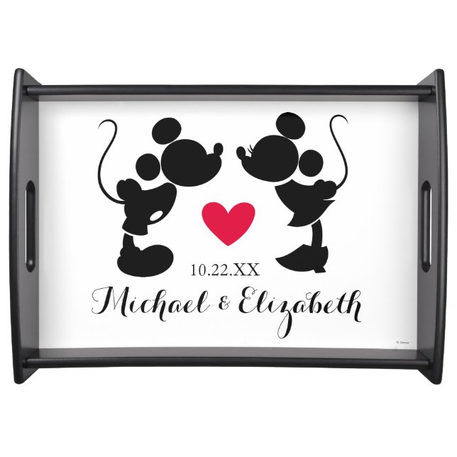 Mickey & Minnie Wedding | Silhouette Serving Tray (Front)