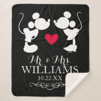 Mickey & Minnie Wedding | Silhouette Sherpa Blanket