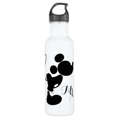 Mickey  Minnie Wedding  Silhouette Stainless Steel Water Bottle