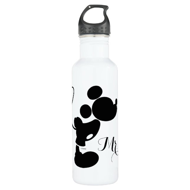 Mickey & Minnie Wedding | Silhouette Stainless Steel Water Bottle (Front)