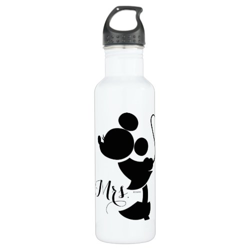 Mickey  Minnie Wedding  Silhouette Stainless Steel Water Bottle