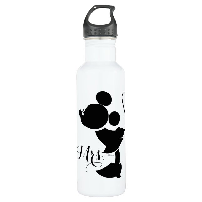 Mickey & Minnie Wedding | Silhouette Stainless Steel Water Bottle (Front)