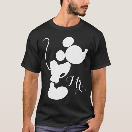 Mickey  Minnie Wedding  Silhouette T_Shirt