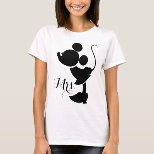Mickey  Minnie Wedding  Silhouette T_Shirt
