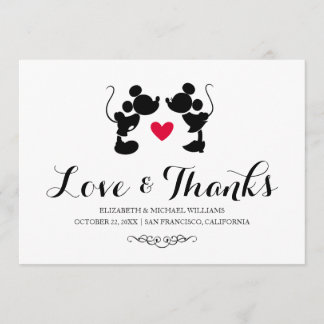 Mickey & Minnie Wedding | Silhouette Thank You