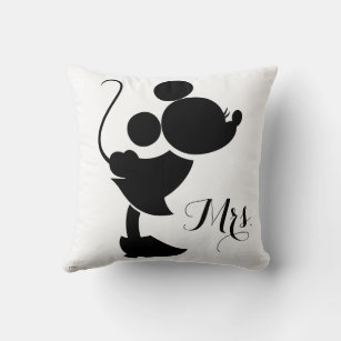 Mickey & Minnie Wedding   Silhouette Throw Pillow