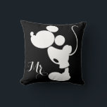 Mickey & Minnie Wedding | Silhouette Throw Pillow<br><div class="desc">Mickey & Minnie Silhouette Wedding</div>