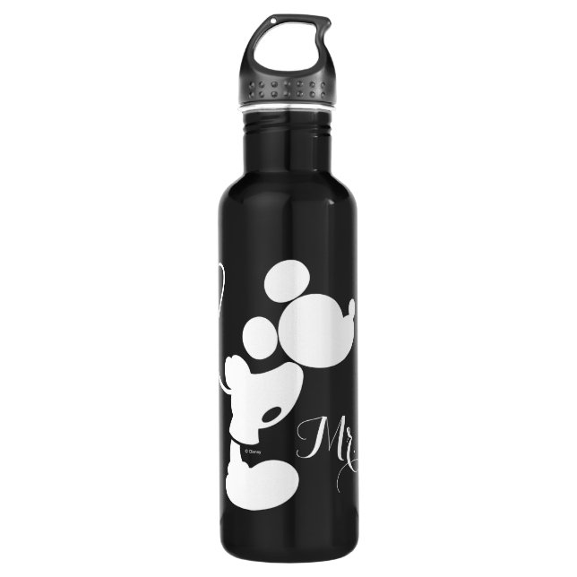 Mickey & Minnie Wedding | Silhouette Water Bottle (Front)