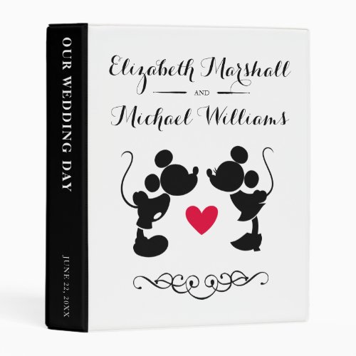 Mickey  Minnie Wedding  Silhouette Wedding Mini Binder