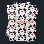 Mickey & Minnie Wedding Wrapping Paper Sheets<br><div class="desc">Mickey & Minnie Silhouette Wedding</div>