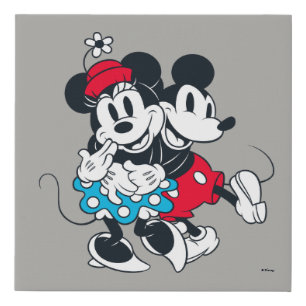 Mickey & Minnie   Winning Couple Faux Canvas Print