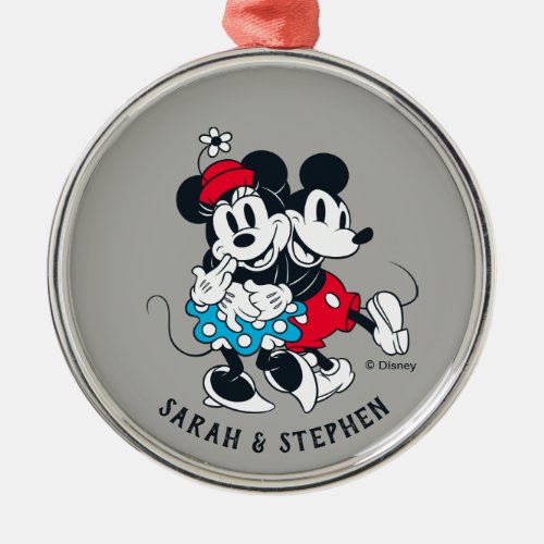 Mickey  Minnie  Winning Couple Metal Ornament