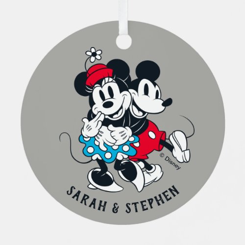 Mickey  Minnie  Winning Couple Metal Ornament