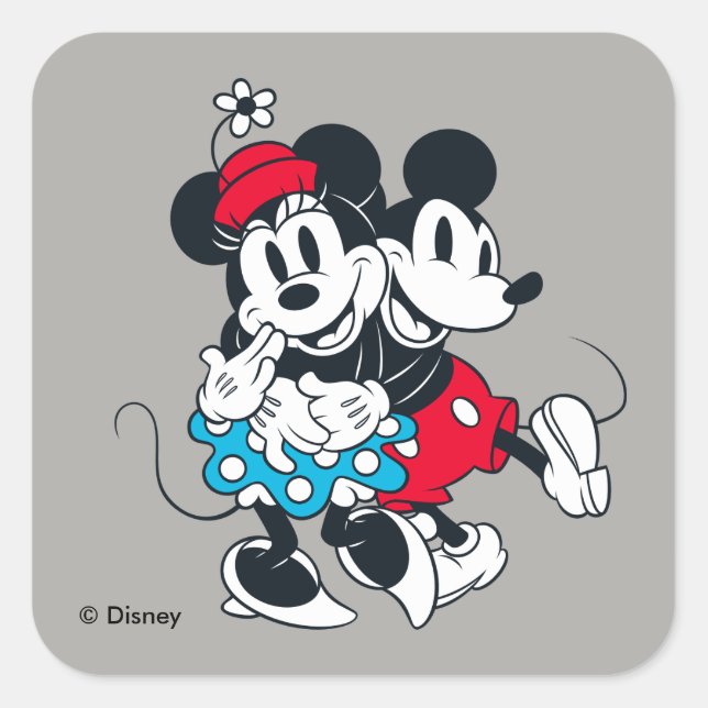 Mickey & Minnie | Winning Couple Square Sticker (Front)