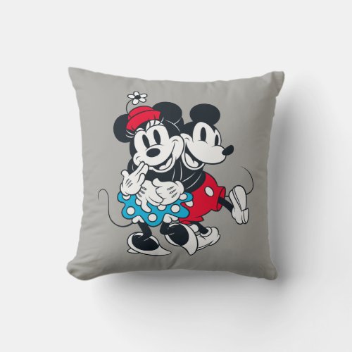 Mickey  Minnie  Winning Couple Throw Pillow