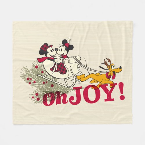 Mickey  Minnie with Pluto  Oh Joy Fleece Blanket