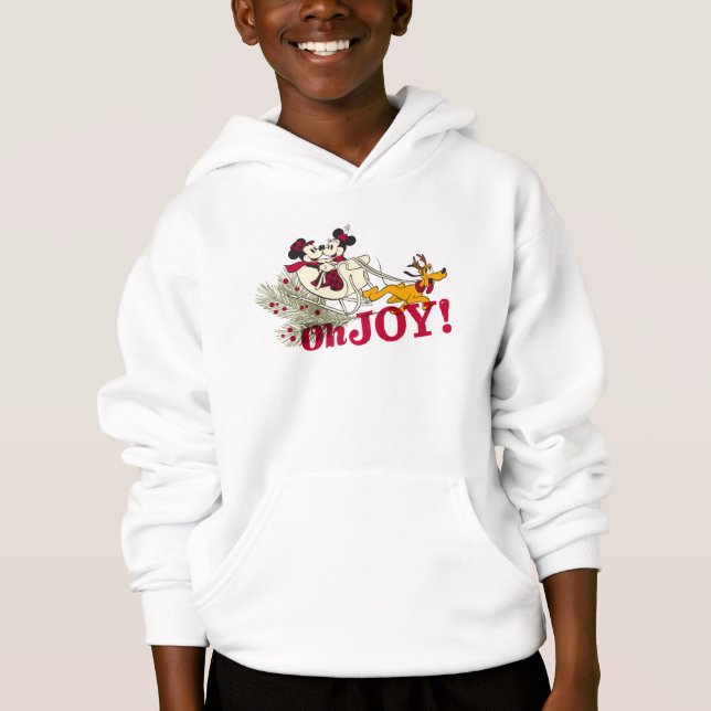 Mickey & Minnie with Pluto | Oh Joy! Hoodie (Front)