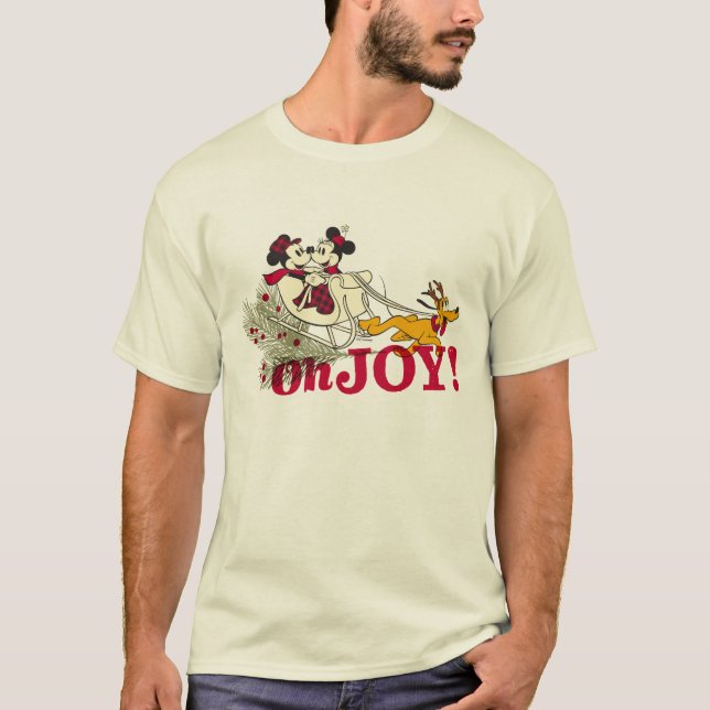 Mickey & Minnie with Pluto | Oh Joy! T-Shirt (Front)